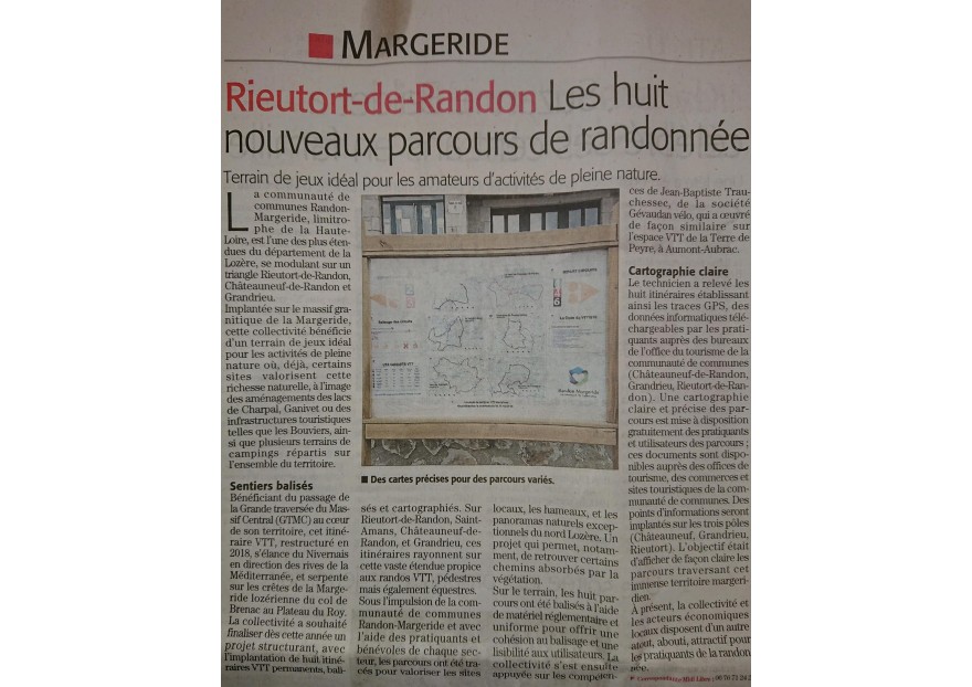 Parcours VTT - Rieutort - Midi Libre